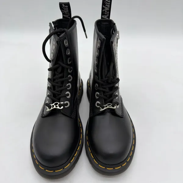 Dr. Martens 1460 Zip Smooth Leather Grunge Edgy LaceUp Black Boot NWOB UK 3 US 5 - Image 9
