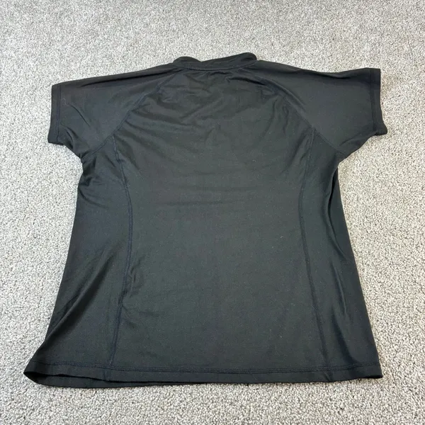 Lauren Ralph Lauren‎ Active Black Short Sleeve Zip Golf Athletic Top - L - Image 2