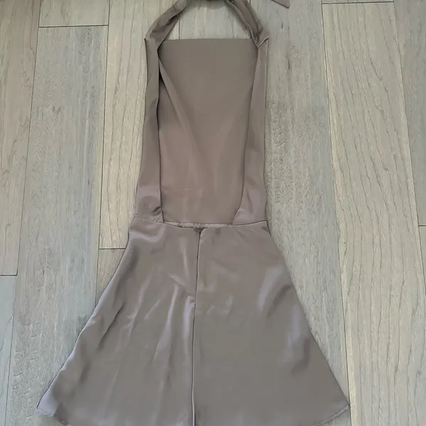 NWOT Brown Cowl Neck Backless Mini Dress XS - Image 13