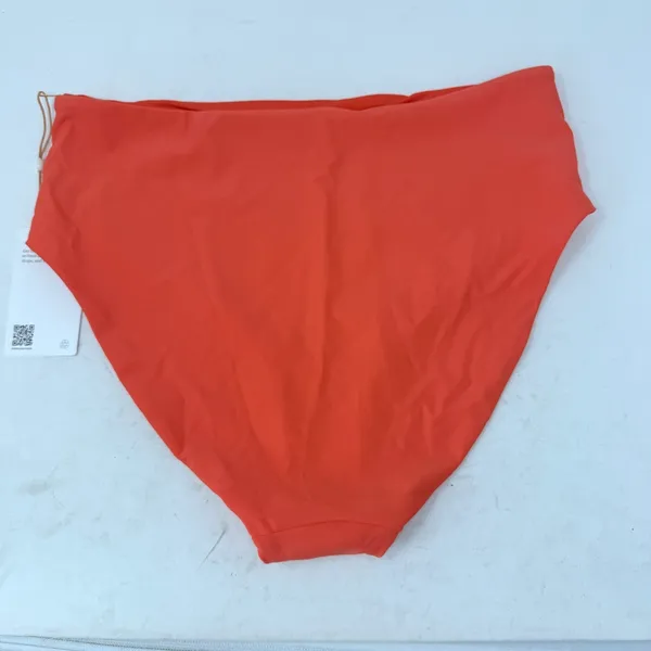 Quince Italian High Rise Bikini Bottom Sunset Orange NEW Womens Large - Image 4
