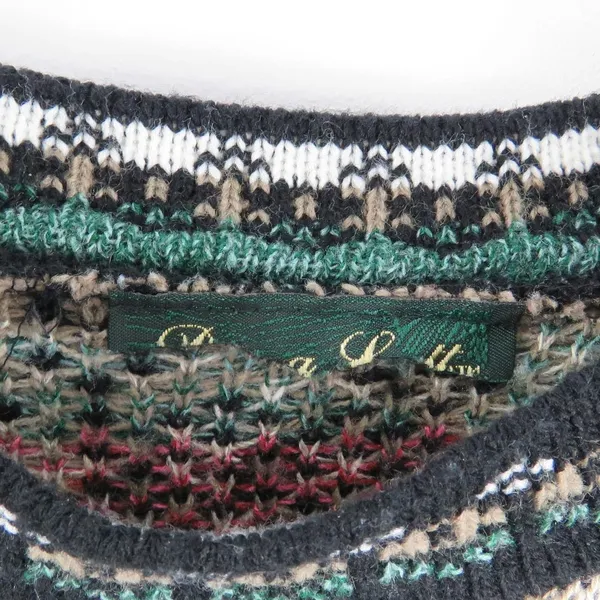 Dana Scott 1980s Vintage Sweater Black Floral Grandmacore Knit Large Retro - Image 5