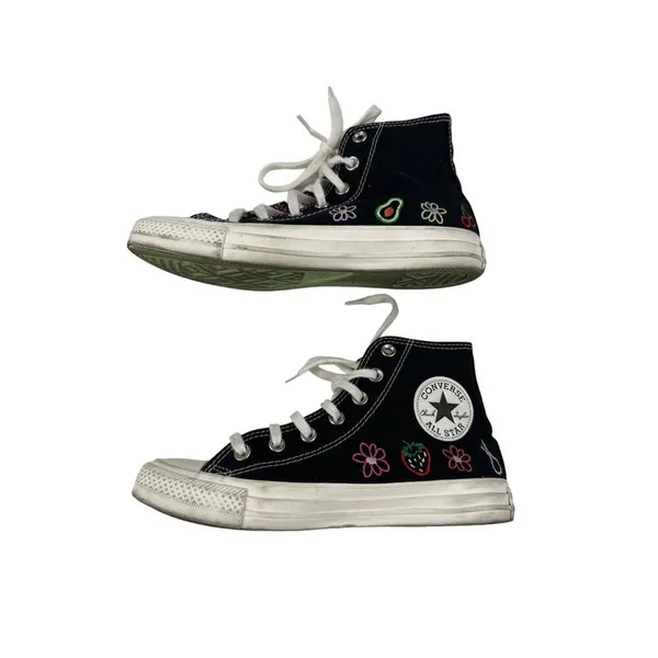 Converse - Chuck Taylor All Star Hi Top Festival Smoothie Sneaker in Black and W - Image 3