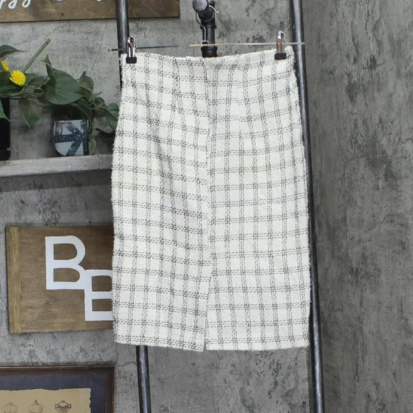 NWT Ny Collection Womens Slim Double Knit Petite Skirt PTDK2434 White Gold PS - Image 3