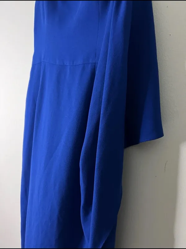 Halston Heritage Women’s Royal Blue Ball Gown Long Prom Dress - Image 2