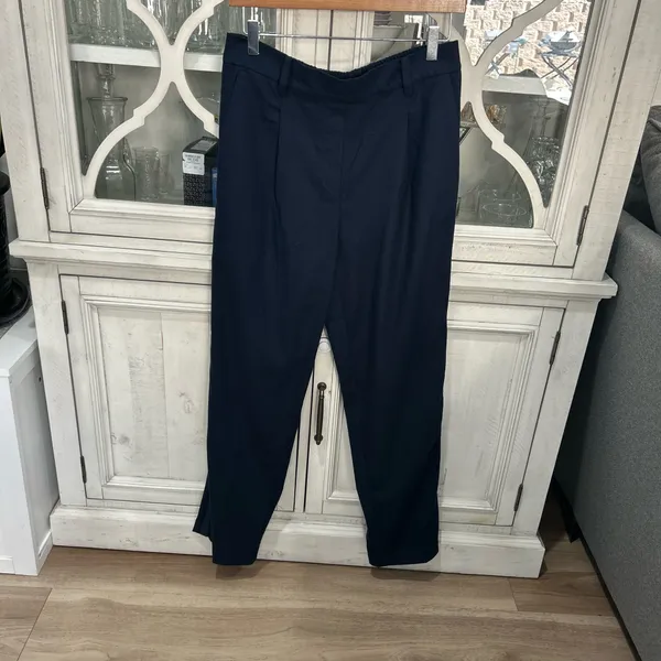 LOFT Navy Pull-On Tapered Ankle Pants Women’s Medium Tall NWT Career Workwear - Image 2
