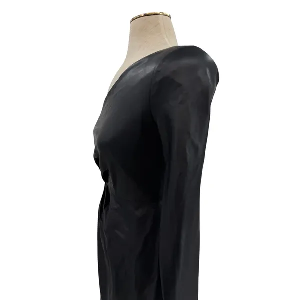 NBD Senia‎ One Shoulder Faux Leather Mini Dress Black Long Sleeve XXS NWT - Image 7