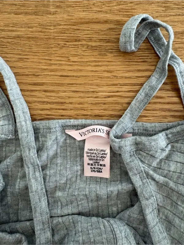 Victoria's Secret Ribbed Sleep Set in Light Gray - Image 4