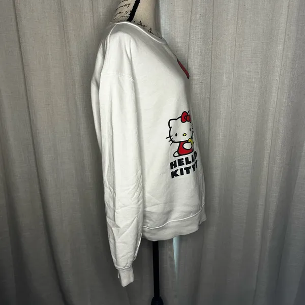 Sanrio Hello Kitty White Sweatshirt with Fruit Prints - Image 3
