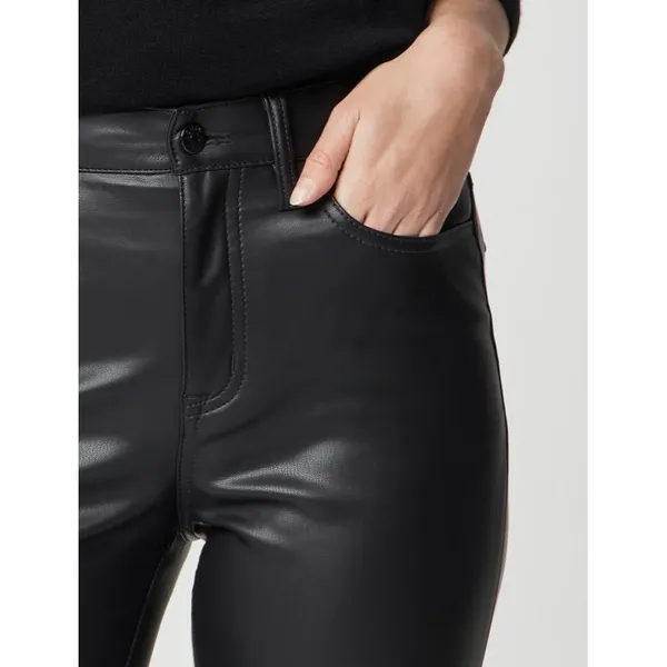 J.Crew Womens Black Faux Leather‎ Straight Leg Pants Mid Rise Size 29 NWOT - Image 2