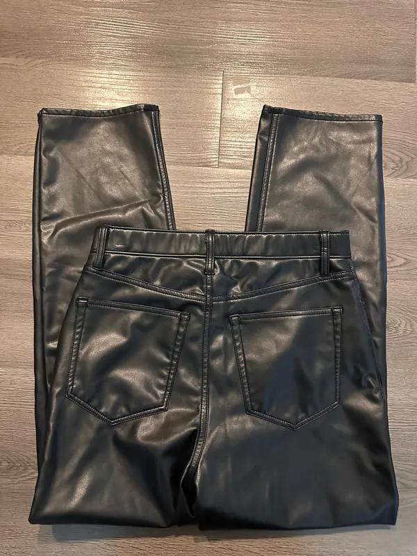 Abercrombie & fitch black leather pants - Image 3