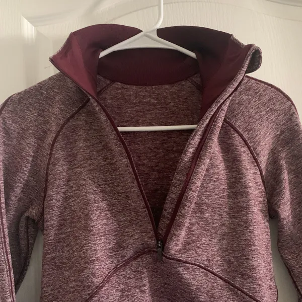 Lululemon Women’s 4 Always Alert 1/2 Zip Heathered Garnet Winter Outdoor Top - Image 7