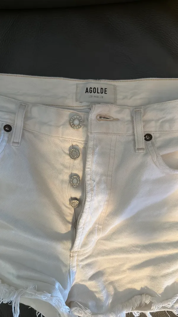 AGOLDE Shorts High-Rise white - Image 4