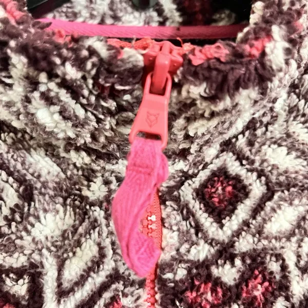 Prince And Fox Sherpa Fleece Pullover Extra Size‎ XL Snowflake Half Zip Pink - Image 4