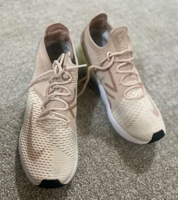 Flora Nikrooz Nike W Air Max 270 Flyknit Womens Desert Dust Shoes - Image 3