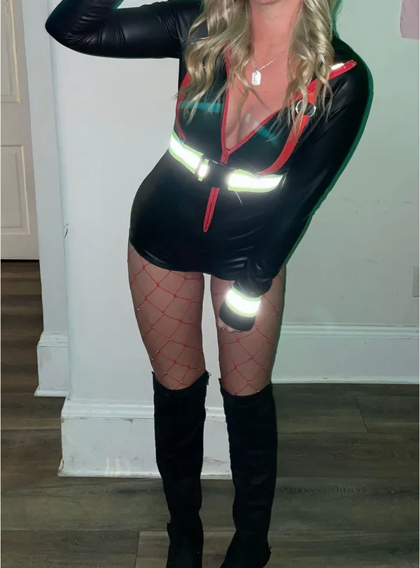 Firefighter Halloween Costume Black - Image 2