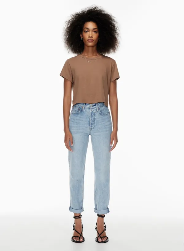 Aritzia Denim Forum The Boyfriend High Rise Loose 28l in 9 Yrs Blondie Bleu - Image 3