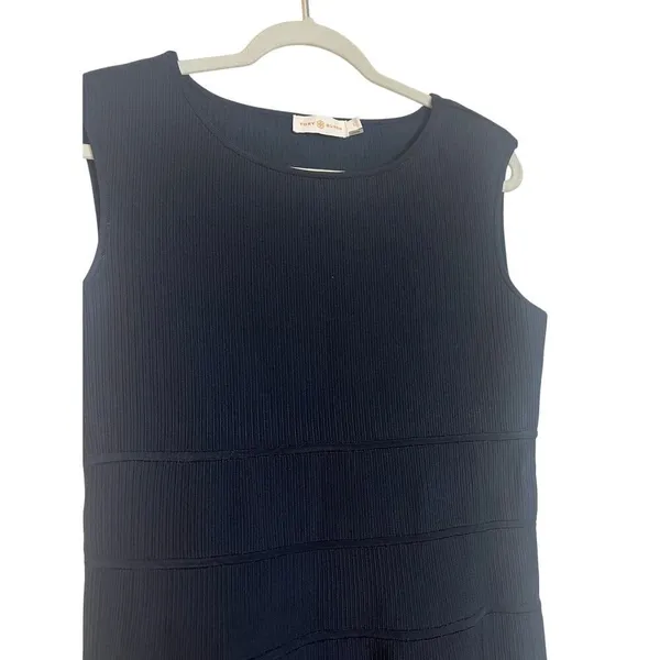 Tory Burch Beasley Black Stretch A-Line Dress Women’s Size L - Image 8
