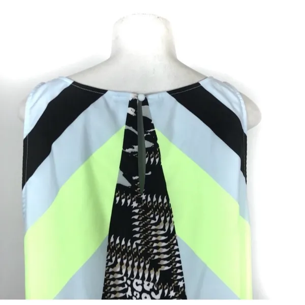Hale Bob Dress Size Large Tunic Abstract Graphic Sleeveless Summer Neon Casual - Image 5