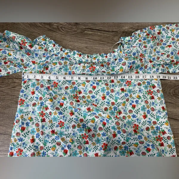 J. Crew Liberty Fabric Edenham Floral‎ Off The Shoulder Blouse Size 8 - Image 5