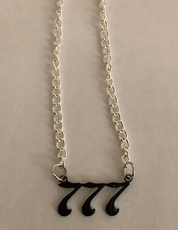 777 Angel Number Necklace Silver - Image 2