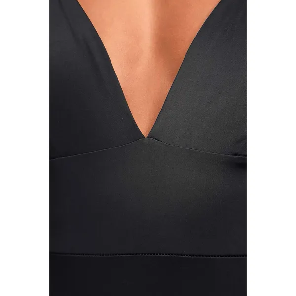 Lulus‎ Slay It With Me Black Off Shoulder Bodysuit XS Flutter Sleeve Sexy Chic - Image 5