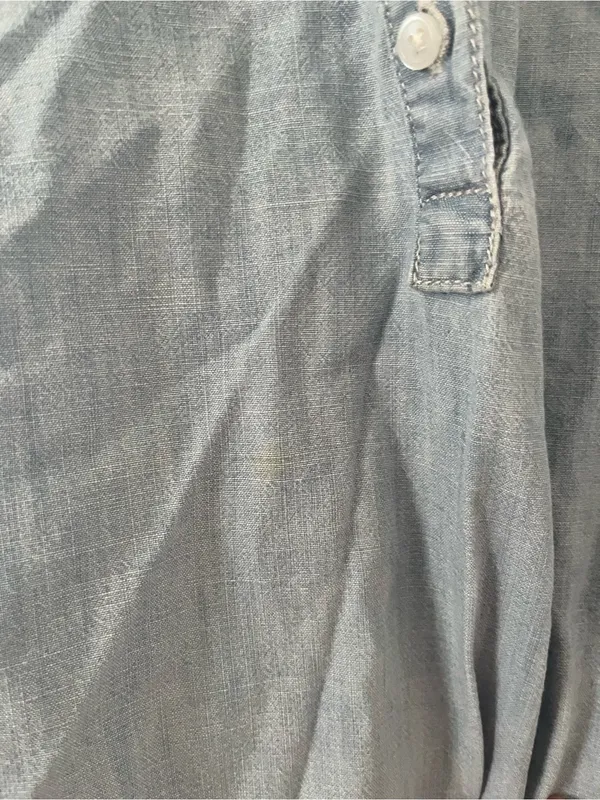 Gap 100% Cotton Chambray Denim Button Up Top XXL Light wash Western Cowgirl - Image 4
