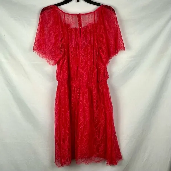 Free People Beaded Lace Vintage Style Mini Dress Large - Image 4