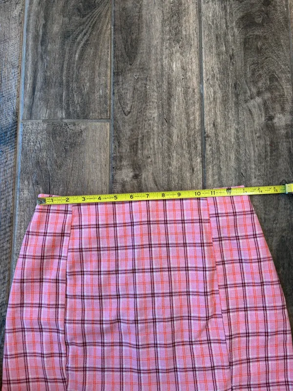 SHEIN Pink Plaid Skirt - Image 6