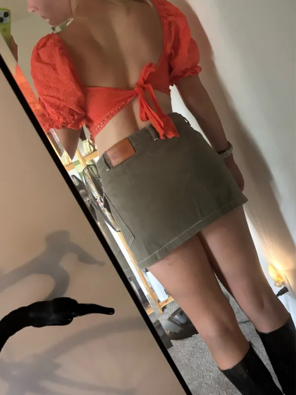 Cider Eyelet Bandana Top Orange - Image 2