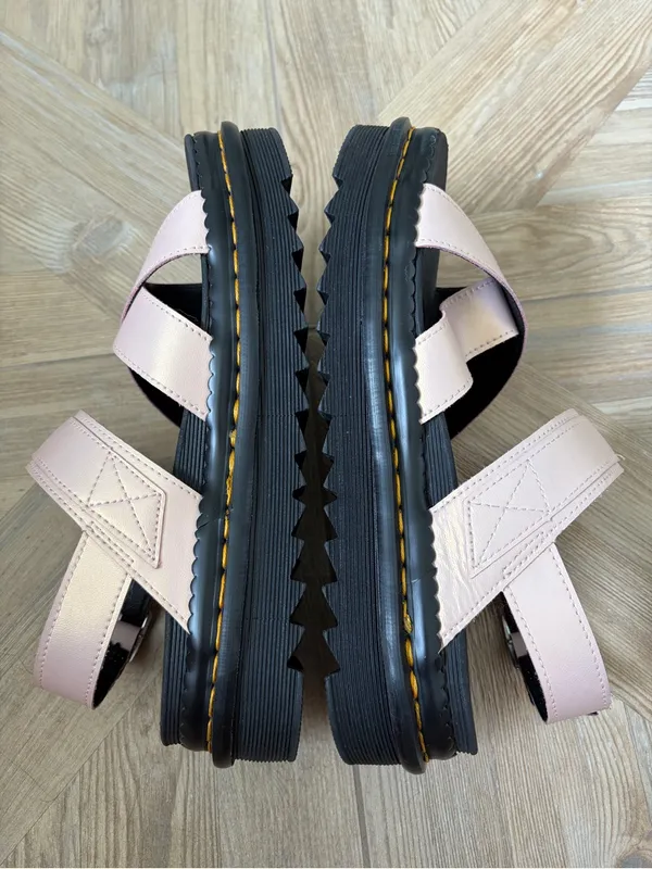 Dr Martens Voss II Sandal Powder Pink Size 10 Iridescent Leather Summer Goth - Image 3