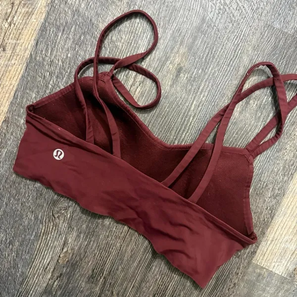 Lululemon burgundy sports‎ bra size xs - Image 2