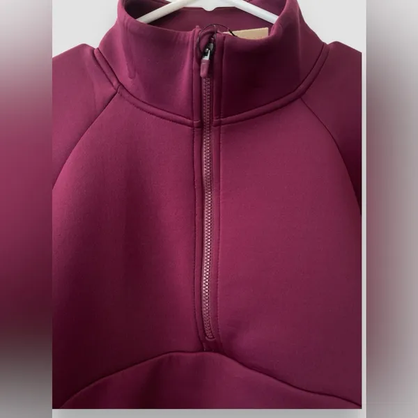 Nike Dri-FIT Prima Women's 1/2-Zip Training Top Size Medium Plum Pullover NWT - Image 5