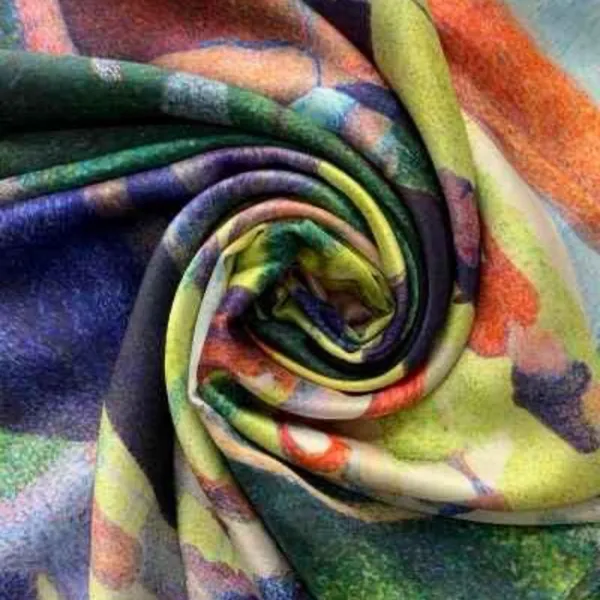 Colorful Vintage Bohemian Art Print Scarf 27,5*27,5 - Image 7