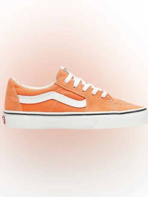 Vans Old Skool Suede Canvas Classic Skateboard Sneakers, Melon Orange/ White,7.5 - Image 5