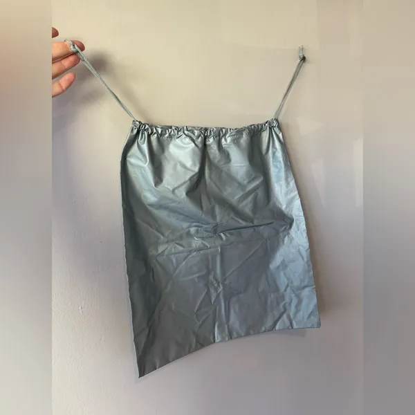 Prada‎ Drawstring Silver PVC Dustbag - Image 4