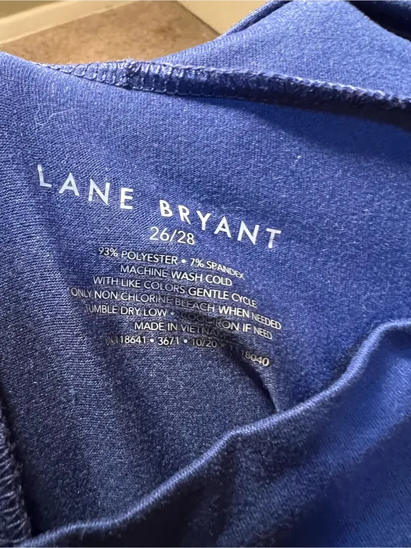 Lane Bryant Women’s Plus Size 26/28 Mock Neck Swing Tunic Top Long Sleeve Royal - Image 7