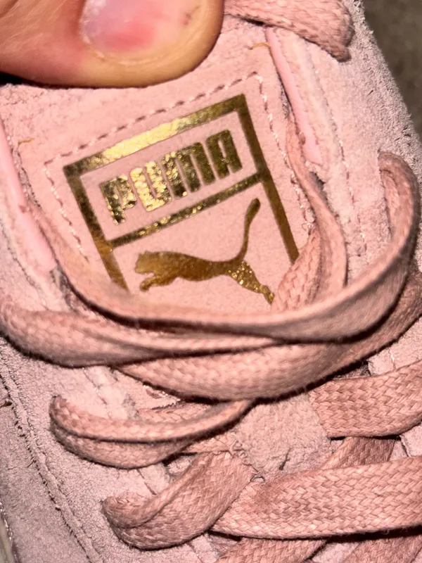 Pink Puma Suede Women’s SneakersIn Size 8 - Image 2