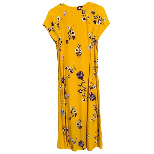 Free‎ People Lost In You Floral Midi Dress Yellow Women's Size Small - Image 2