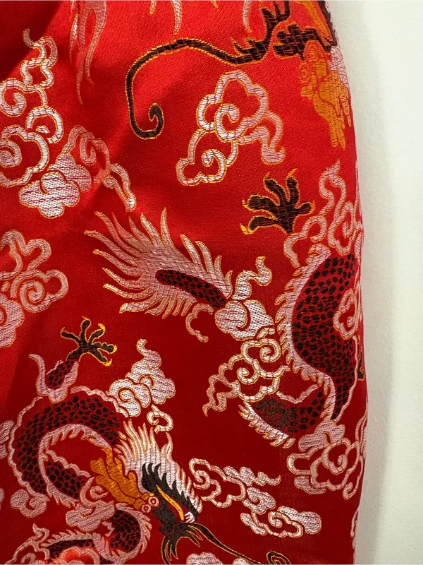 NWT PrettyLittleThing Red oriental Dragon-Print bodycon dress - Image 4
