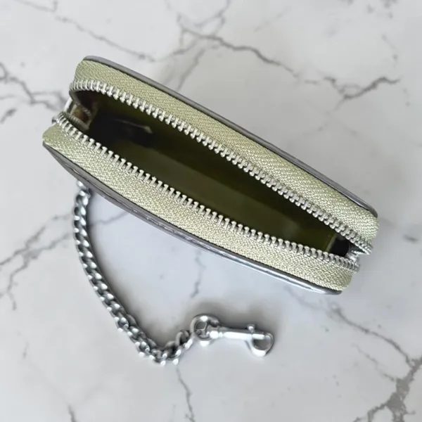 Coach Zip Card Case With Snake Print in Olive Multi CCO20 - Image 4