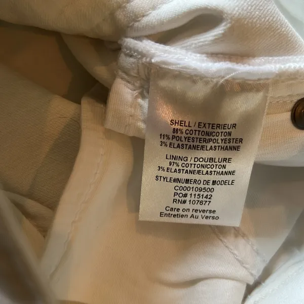 NWT Alice + Olivia Stacey Bell White BK Knee Seam Size 24 - Image 7
