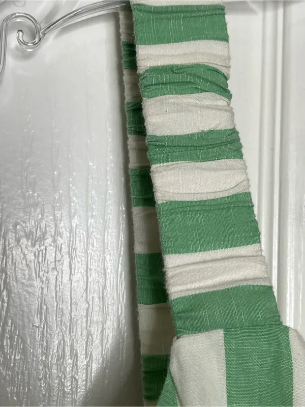 Pact Organic Cotton & Linen Sz XXXL Green and White Striped Maxi Dress - Image 8
