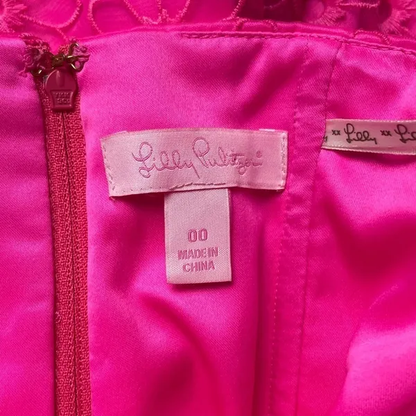 Lilly‎ Pulitzer Payton Savvy Organza Strapless Mini Dress in Pink Size 00 - Image 4