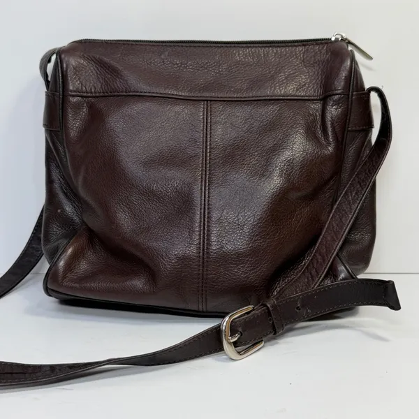 Y2K Wilsons Leather Crossbody Bag Womens Medium Brown Classic 90s Off Duty Vtg - Image 2