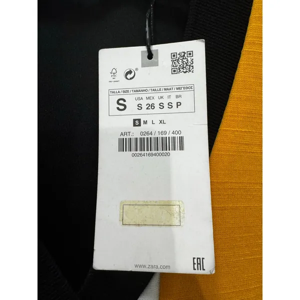 Zara Colorblock Knit Midi Dress V-Neck Short Sleeve NWT Small - Image 2