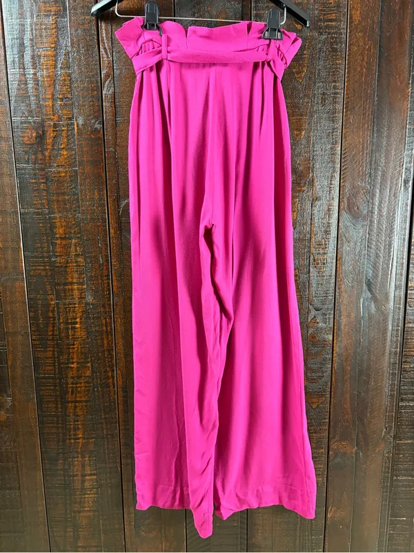 Lucy Paris High-Rise Paperbag Wide-Leg Pants - XS - Image 6