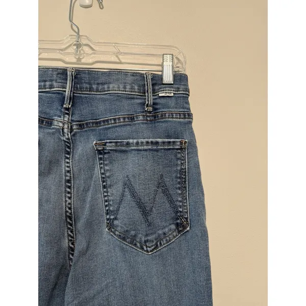 Mother The Hustler Ankle Fray Jeans in Healing Jar Blue Size 30 - Image 3