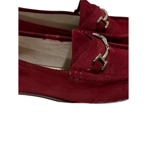 Sam Edelman Loraine Crimson/Scarlet Red Suede Bit Loafers| 6 - Image 4