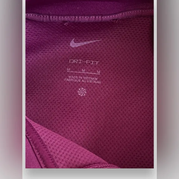 Nike Dri-FIT Prima Women's 1/2-Zip Training Top Size Medium Plum Pullover NWT - Image 10
