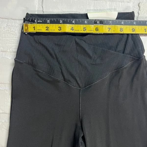 Aerie Offline Real Me Super Flare Crossover Hi-Rise Leggings Womens‎ Small Black - Image 3